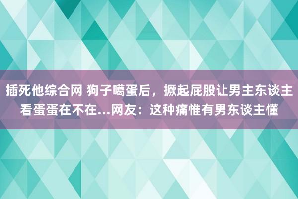 插死他综合网 狗子噶蛋后，撅起屁股让男主东谈主看蛋蛋在不在...网友：这种痛惟有男东谈主懂