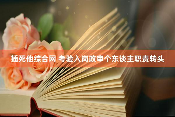 插死他综合网 考验入岗政审个东谈主职责转头