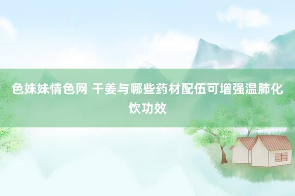 色妹妹情色网 干姜与哪些药材配伍可增强温肺化饮功效