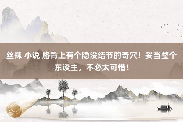 丝袜 小说 胳背上有个隐没结节的奇穴！妥当整个东谈主，不必太