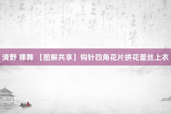 清野 裸舞 【图解共享】钩针四角花片拼花蕾丝上衣